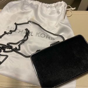 Michael Kors evening bag. Black cowhide